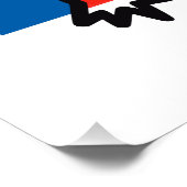 Abstract Mondrian Axolotl minimalist neoteny retro ポスター (コーナー)