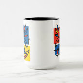 Abstract Mondrian Axolotl minimalist neoteny retro マグカップ (中央)