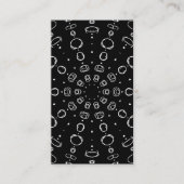 Abstract Monochrome White Mandala Geometric Patter 名刺 (正面)