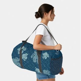 Abstract Monogram Pattern ダッフルバッグ