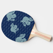 Abstract Monogram Pattern 卓球ラケット (横)