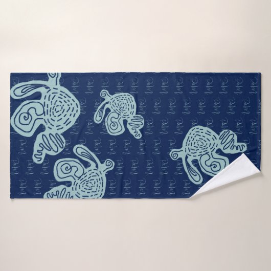 Abstract MONOGRAM Towel バスタオル (バスタオル)