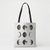 Abstract Moon Phases Wall Art Poster | Minimal Cel トートバッグ (正面)