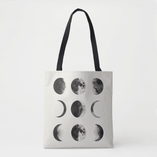 Abstract Moon Phases Wall Art Poster | Minimal Cel トートバッグ (正面)