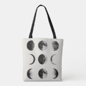 Abstract Moon Phases Wall Art Poster | Minimal Cel トートバッグ (裏面)