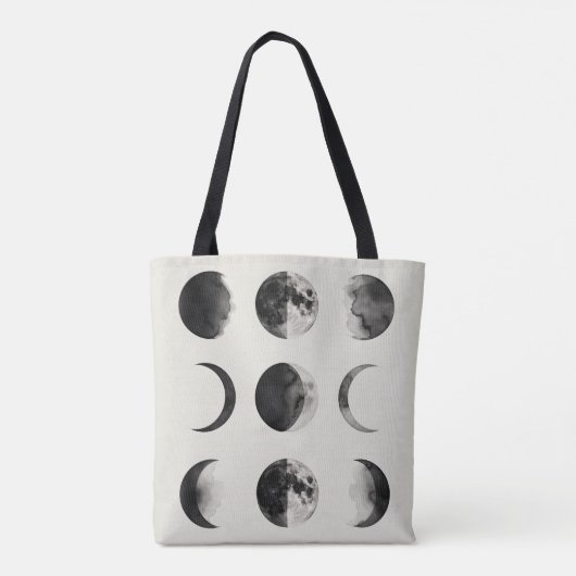 Abstract Moon Phases Wall Art Poster | Minimal Cel トートバッグ (裏面)