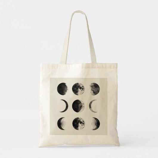 Abstract Moon Phases Wall Art Poster | Minimal Cel トートバッグ (裏面)