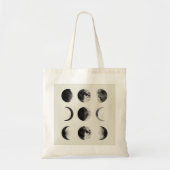 Abstract Moon Phases Wall Art Poster | Minimal Cel トートバッグ (正面)