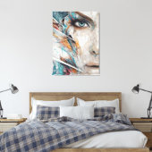Abstract mosaic woman face paintiImpressão em Tela キャンバスプリント (インサイチュ (寝室))