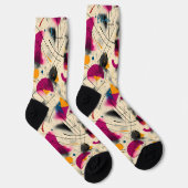 Abstract Motion Socks in Magenta, Orange, and Blue ソックス (右)
