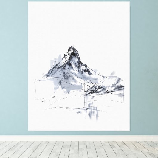 Abstract Mountain Peak  キャンバスプリント (インサイチュ (ウッドフロア))