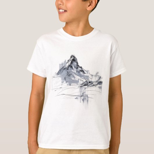 Abstract Mountain Peak  Tシャツ (正面)