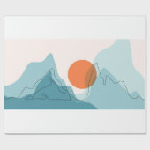 Abstract mountain range landscape, flat scenery ba ラッピングペーパー (フラット)