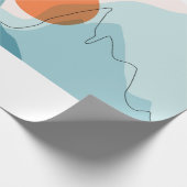 Abstract mountain range landscape, flat scenery ba ラッピングペーパー (角)
