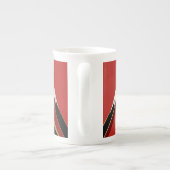 Abstract Mountain Range Red Black Gold ボーンチャイナマグカップ (裏面)