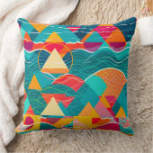 Abstract Mountains and River クッション (ブランケット)