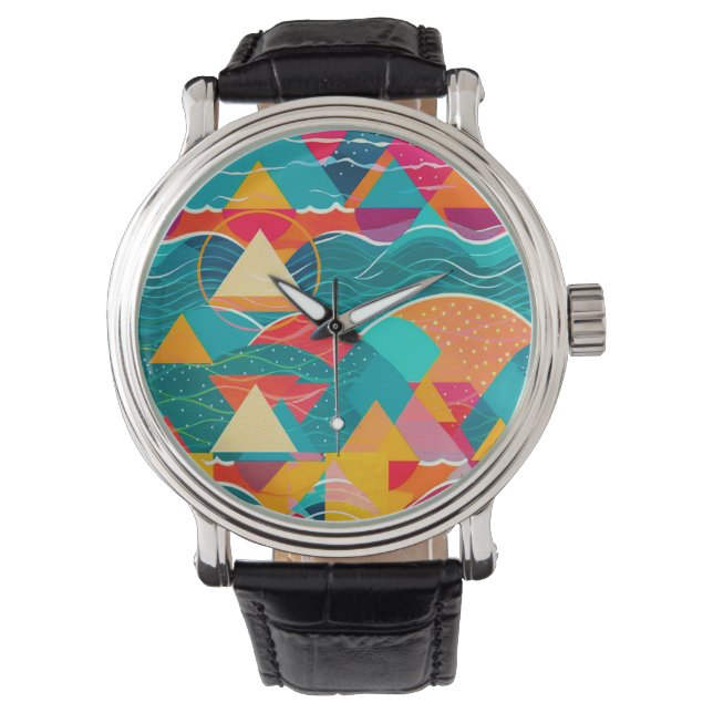 Abstract Mountains and River 腕時計 (正面)