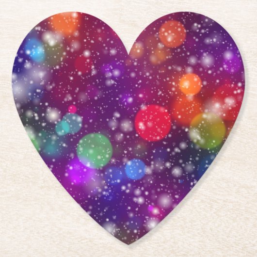 Abstract Multicolored Bokeh  ペーパーコースター (正面)