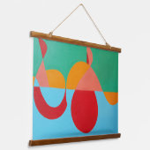 Abstract Music Treble Clef Tapestry 吊り下げ型タペストリー (傾斜あり)