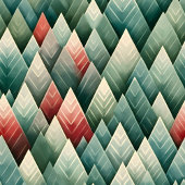 Abstract muted colors Christmas trees blanket フリースブランケット