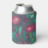 Abstract muted red roses  缶クーラー (缶正面)