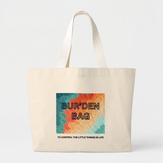 ABSTRACT NATURAL CANVAS COTTON WOMEN'S BUR'DEN ラージトートバッグ (正面)
