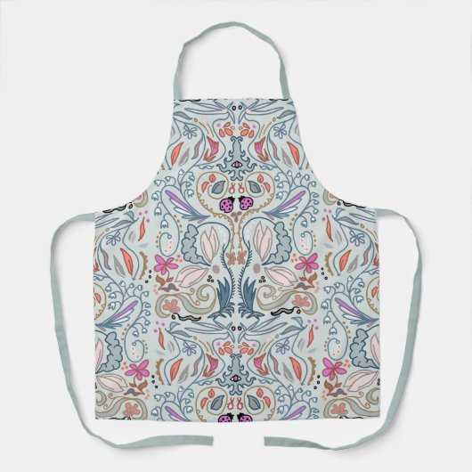 Abstract Nature Illustrated All-over Pattern エプロン (正面)