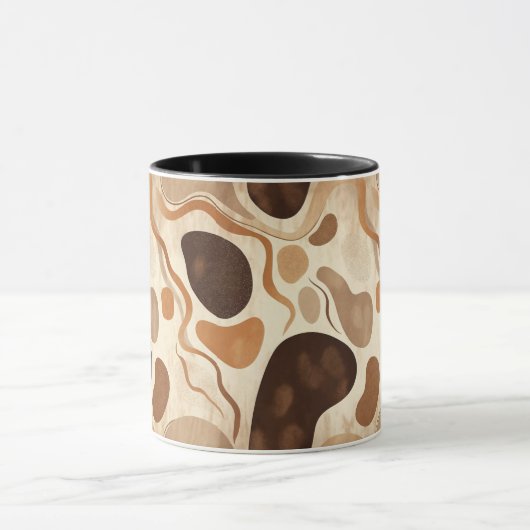 Abstract Nature Motif Mug – Soft Organic Elements マグカップ (中央)