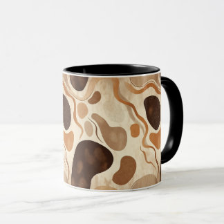 Abstract Nature Motif Mug – Soft Organic Elements マグカップ