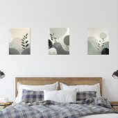 Abstract Nature Plant Minimalist Wall Art Set (寝室)