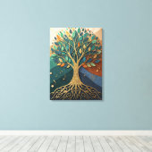 Abstract Nature Symphony Tree of Music Canvas Wall キャンバスプリント (インサイチュ (ウッドフロア))
