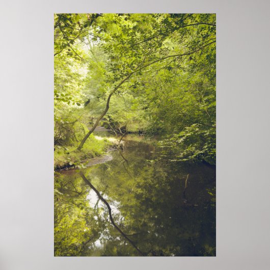 Abstract Nature Wall Art – Modern Landscape Poster ポスター (正面)
