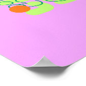 Abstract Neon Doodles ポスター (角)