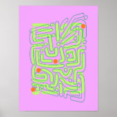 Abstract Neon Doodles ポスター (正面)