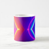Abstract Neon Geometric Mug-Modern Bold Neon Shape コーヒーマグカップ (中央)