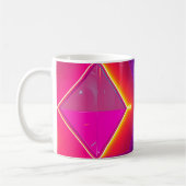 Abstract Neon Geometric Mug-Modern Bold Neon Shape コーヒーマグカップ (左)