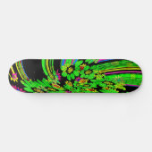Abstract Neon Green Flowers Dd Brand Skateboard スケートボード (横)