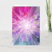 Abstract Neon Pink and Blue Energy Blast Graphic カード (裏面)