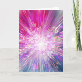 Abstract Neon Pink and Blue Energy Blast Graphic カード