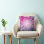 Abstract Neon Pink and Blue Energy Blast Graphic クッション (椅子)