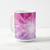 Abstract Neon Pink and Blue Energy Blast Graphic コーヒーマグカップ (正面左)