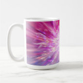 Abstract Neon Pink and Blue Energy Blast Graphic コーヒーマグカップ (左)