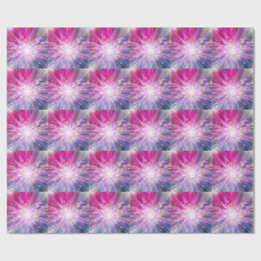 Abstract Neon Pink and Blue Energy Blast Graphic ラッピングペーパー (フラット)