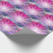Abstract Neon Pink and Blue Energy Blast Graphic ラッピングペーパー (角)