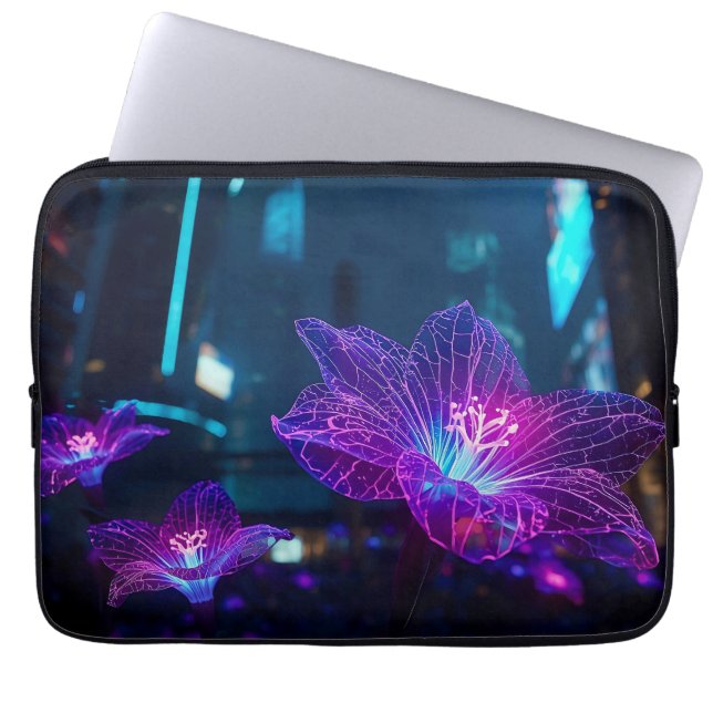 Abstract Neon Veins 13' ラップトップスリーブ (正面)