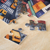 Abstract New York City Busy Street Travel ジグソーパズル (側面)