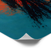 Abstract Nightingale in Color Fields Expressionist ポスター (角)