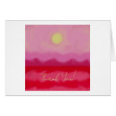 Abstract Ocean Blank Inside Thank You Card (正面横)