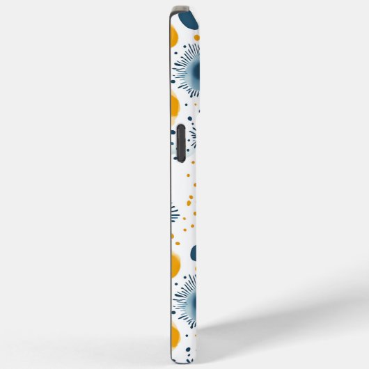 Abstract Ocean Bloom - Navy and Mustard Sea Case-Mate iPhoneケース (裏面 / 右)