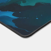 Abstract Ocean Breeze – Fluid Blue & Green Art デスクマット (コーナー)
